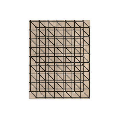 RG-01 Rug by Christian Borger, Beige, 9×12, top-down view