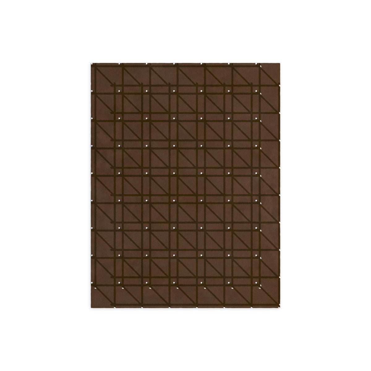 RG-01 Rug by Christian Borger, Coffee, 9×12, top-down view