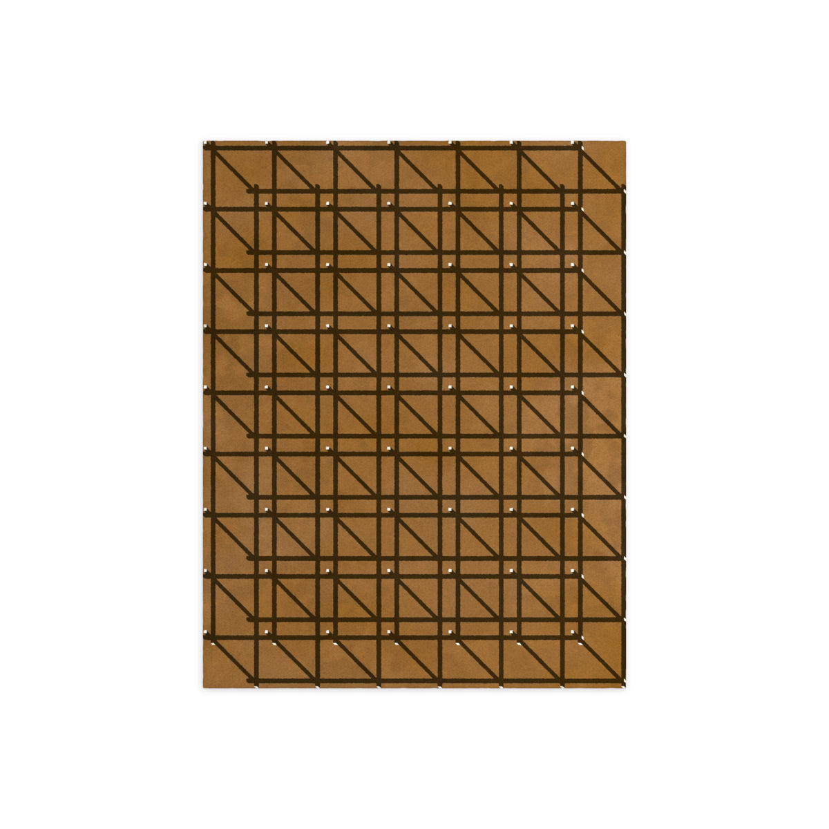 RG-01 Rug by Christian Borger, Golden, 9×12, top-down view