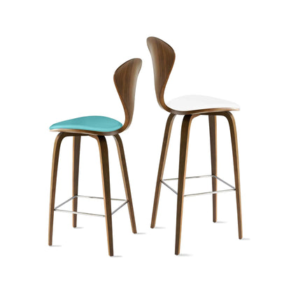 Cherner Wood Bar Chair with Seat Pad