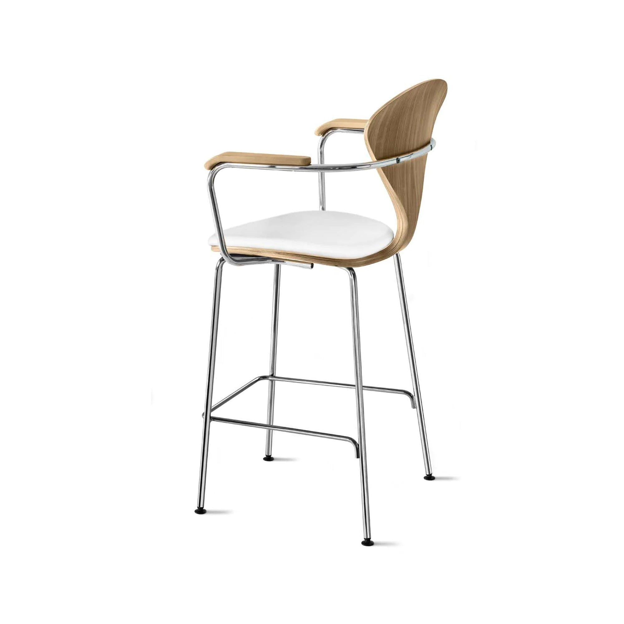 Cherner Metal Base Bar Stool with Arms