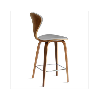 Cherner Wood Bar Chair with Seat and Back Pads