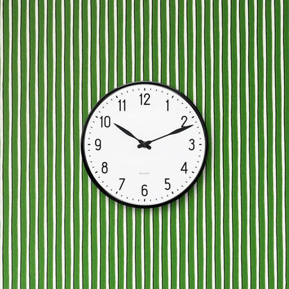 Arne Jacobsen Station Wall Clock — Small White/Black