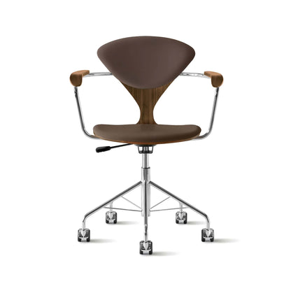 Cherner Swivel Base Armchair with Seat and Back Pads