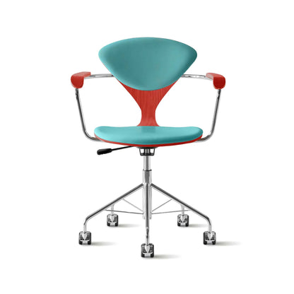 Cherner Swivel Base Armchair with Seat and Back Pads