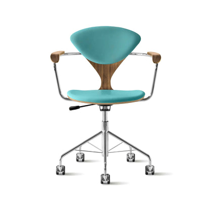 Cherner Swivel Base Armchair with Seat and Back Pads