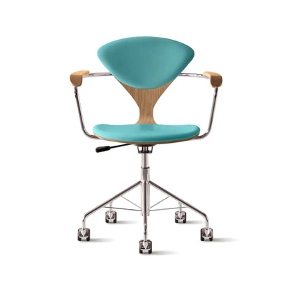 Cherner Swivel Base Armchair with Seat and Back Pads
