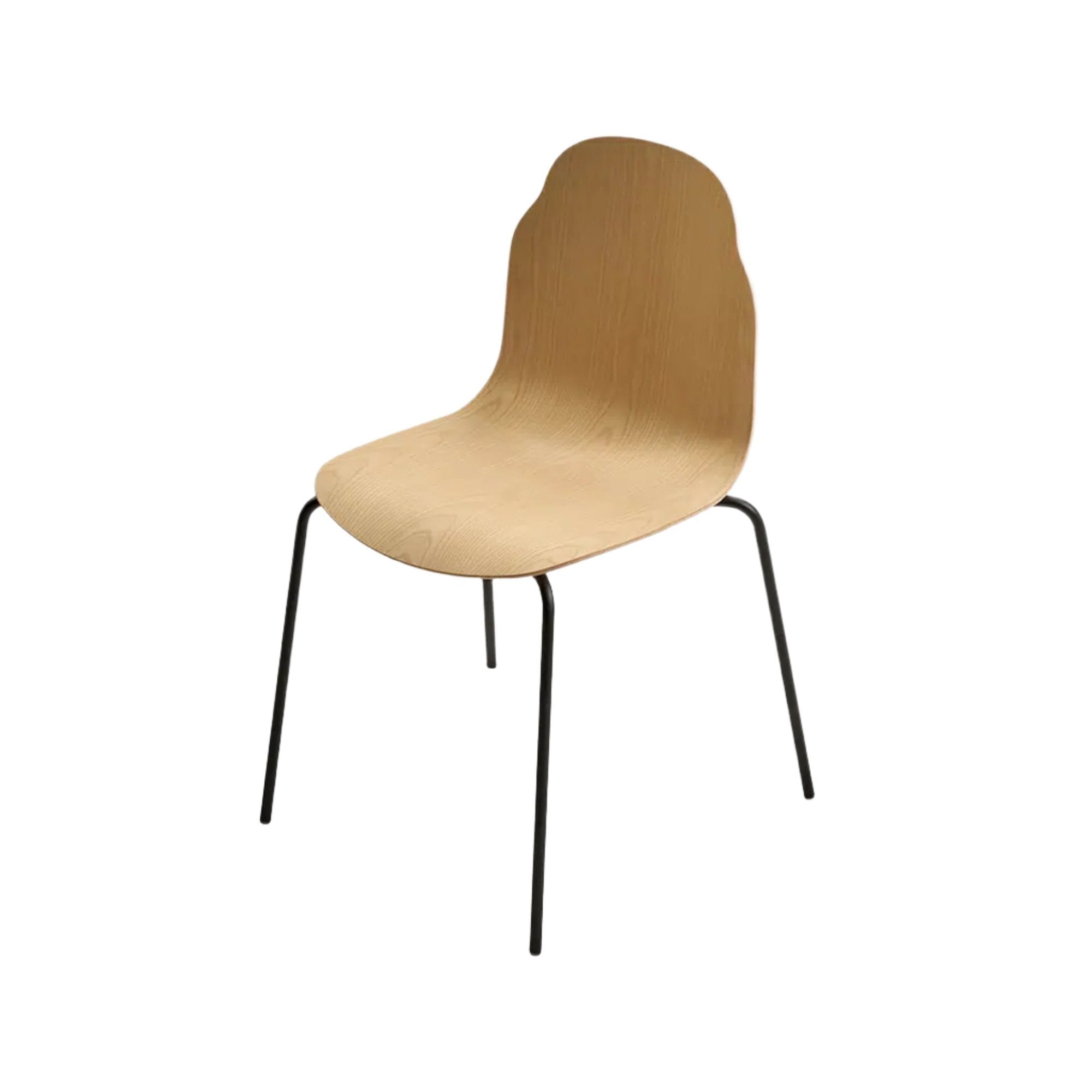 Body Dining Chair — Wood with Metal Legs