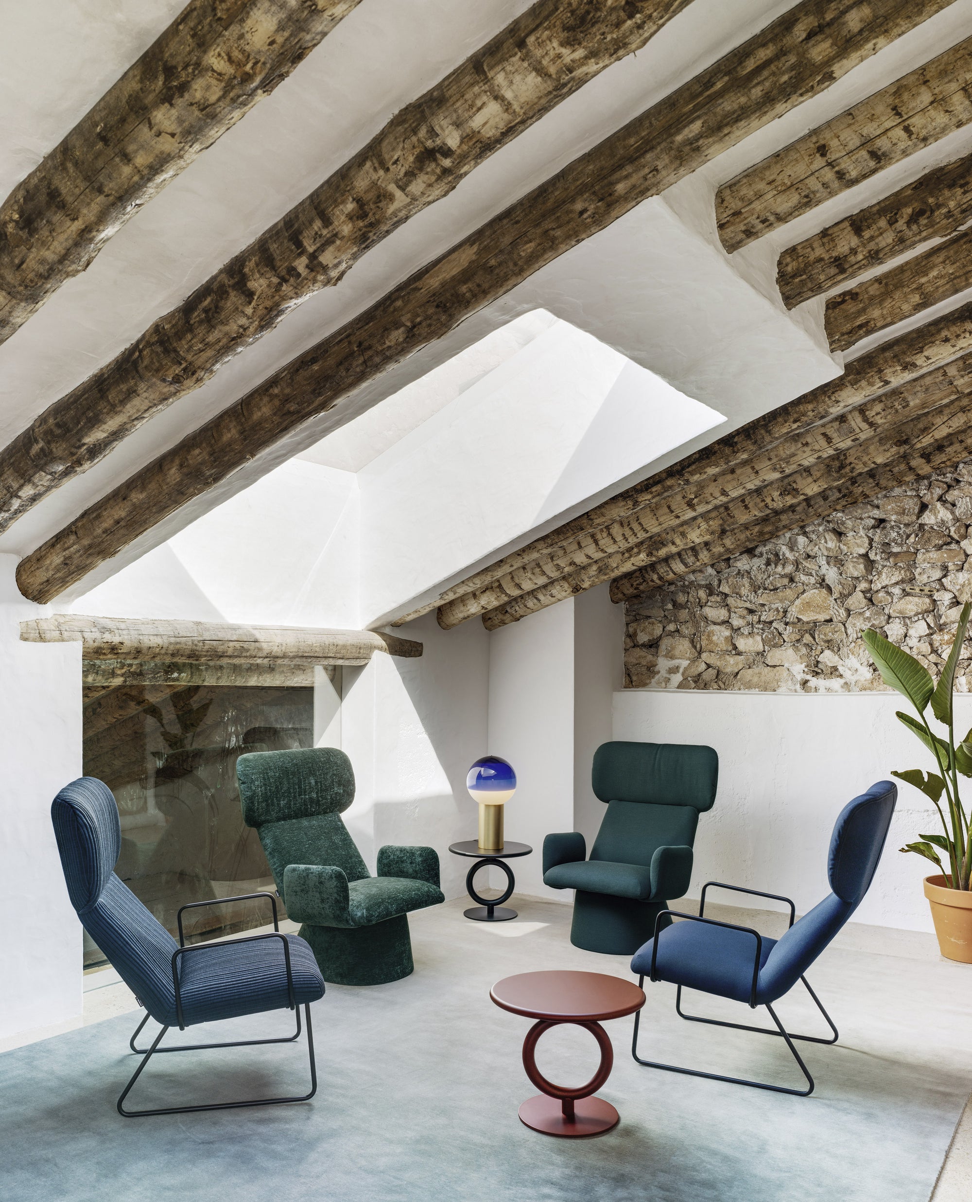 Elle Wing Armchair — Upholstered Base