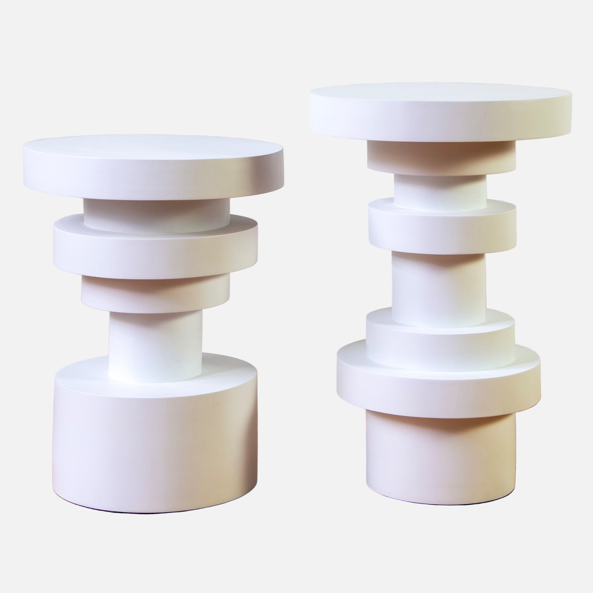 Sass Side Table — White — Set of 2
