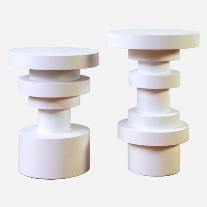 Sass Side Table — White — Set of 2