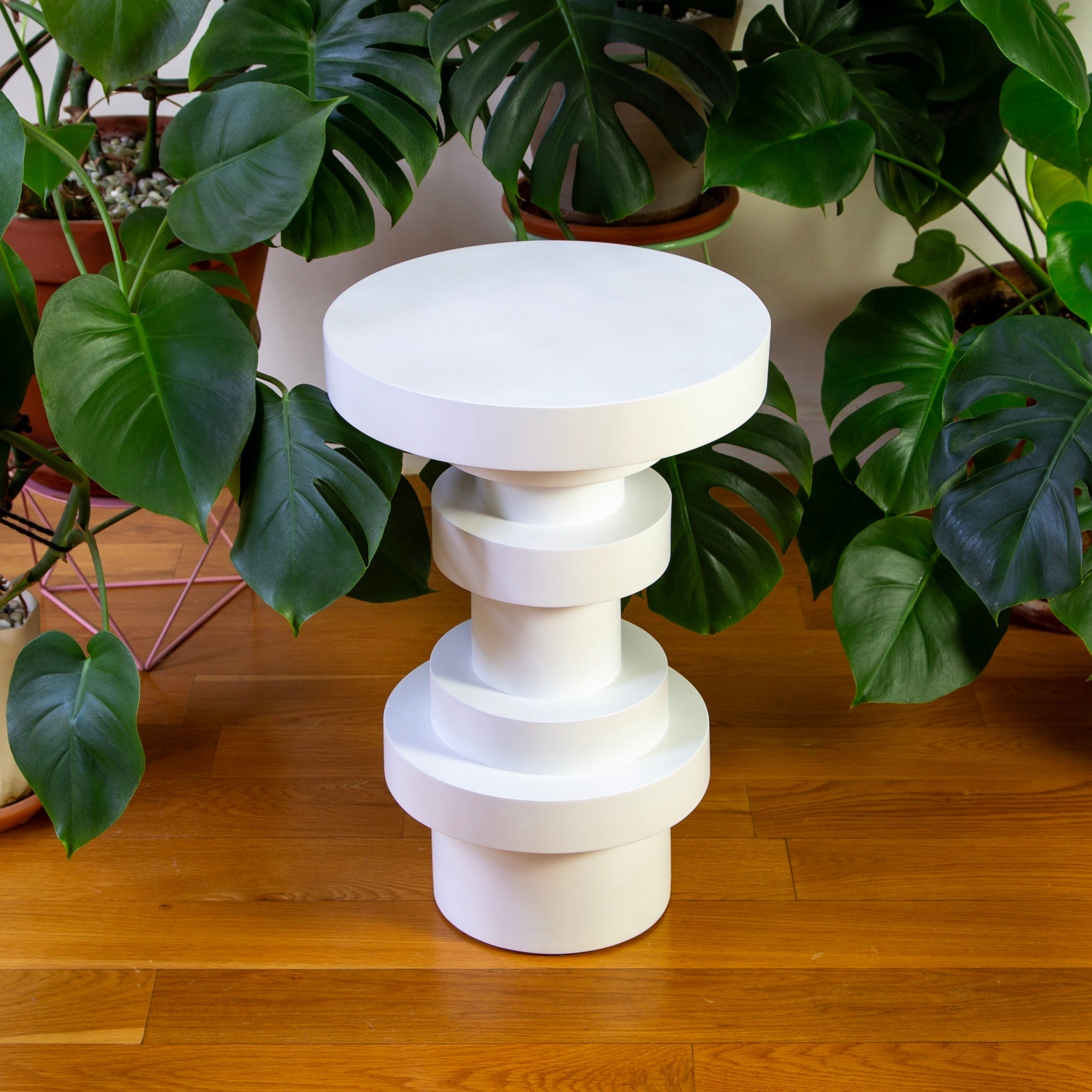 Sass Side Table — White — Set of 2