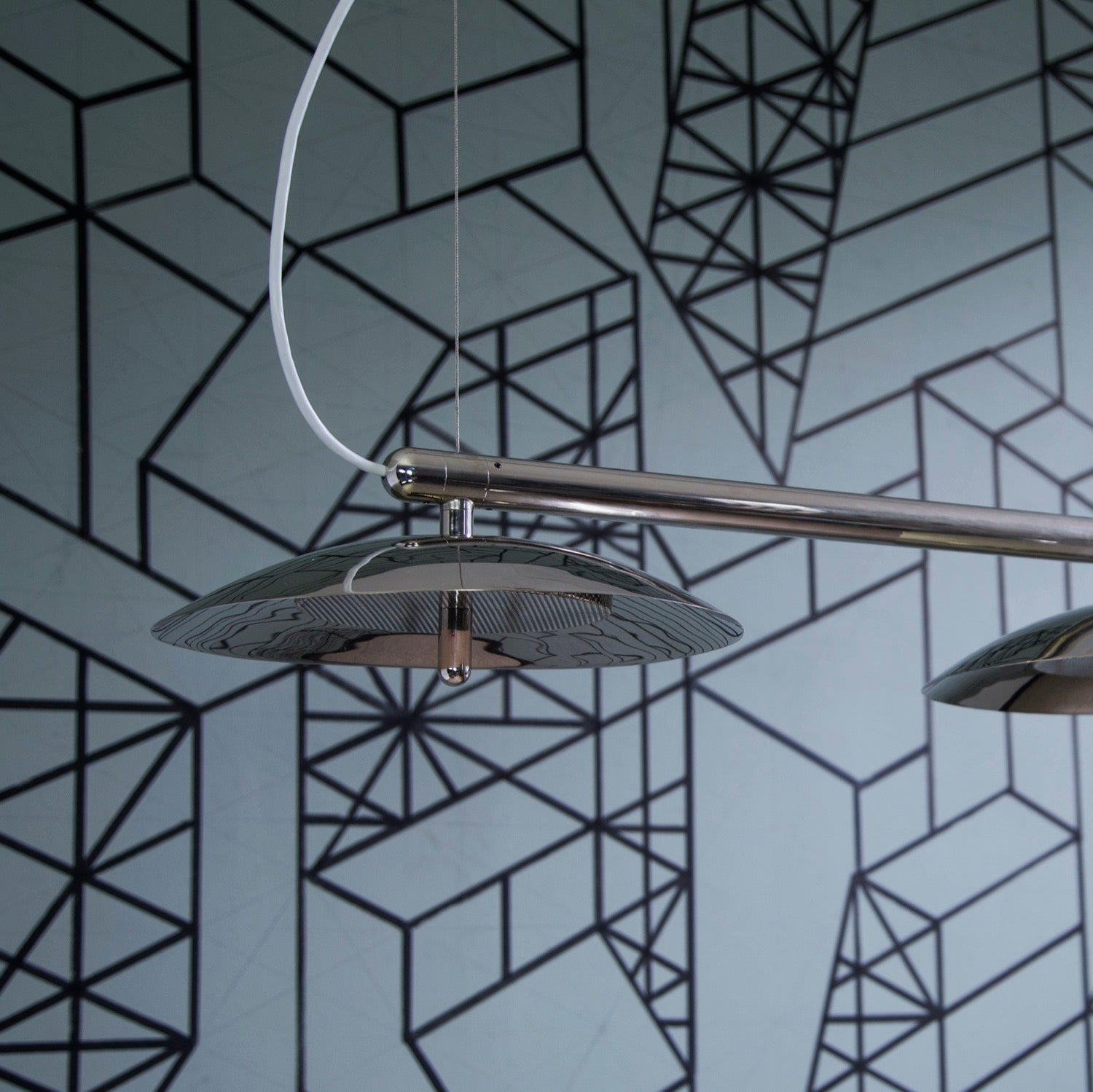 Signal Linear Pendant Light — Black & Nickel