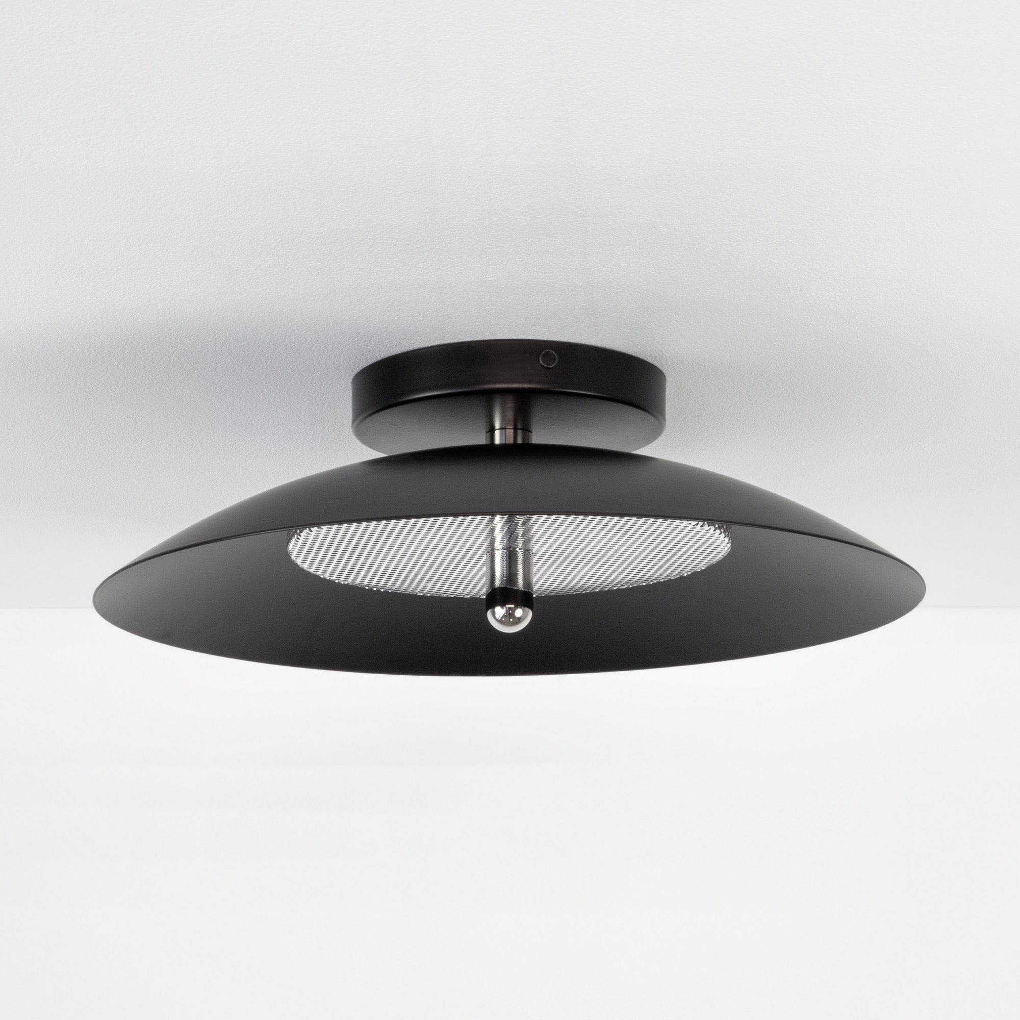 Signal Flush Mount — Black & Nickel
