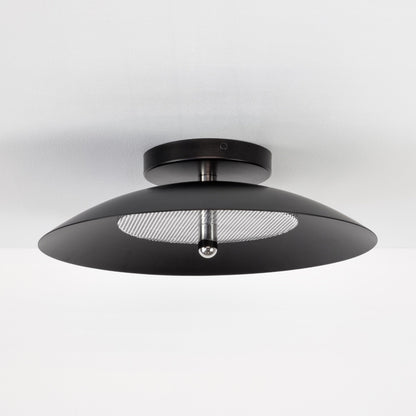 Signal Flush Mount — Black & Nickel