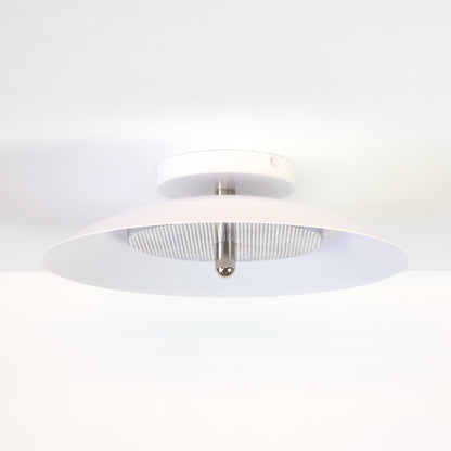Signal Flush Mount — White & Nickel