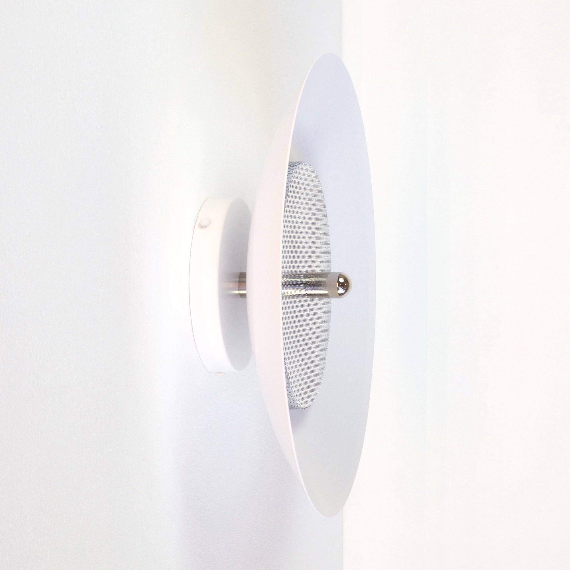 Signal Flush Mount — White & Nickel