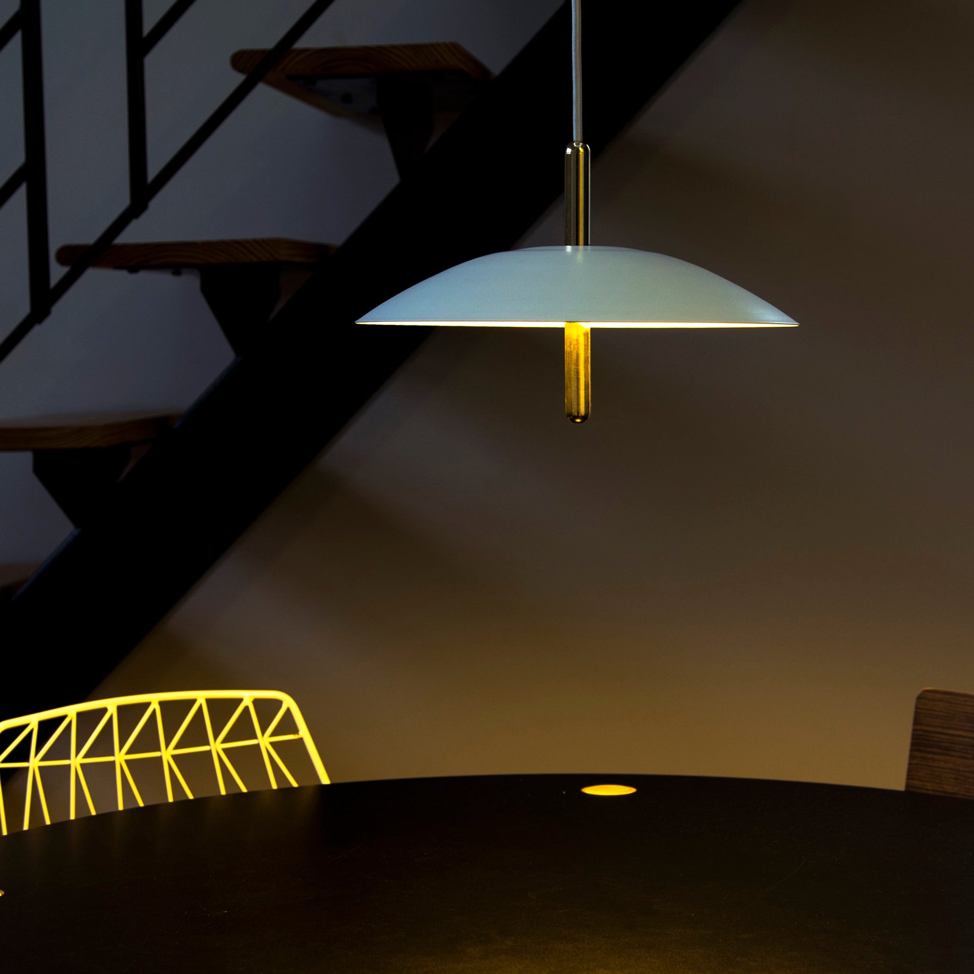 Signal Pendant Light — White & Nickel