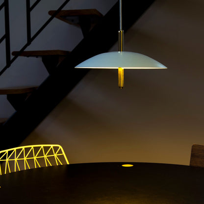 Signal Pendant Light — White & Nickel