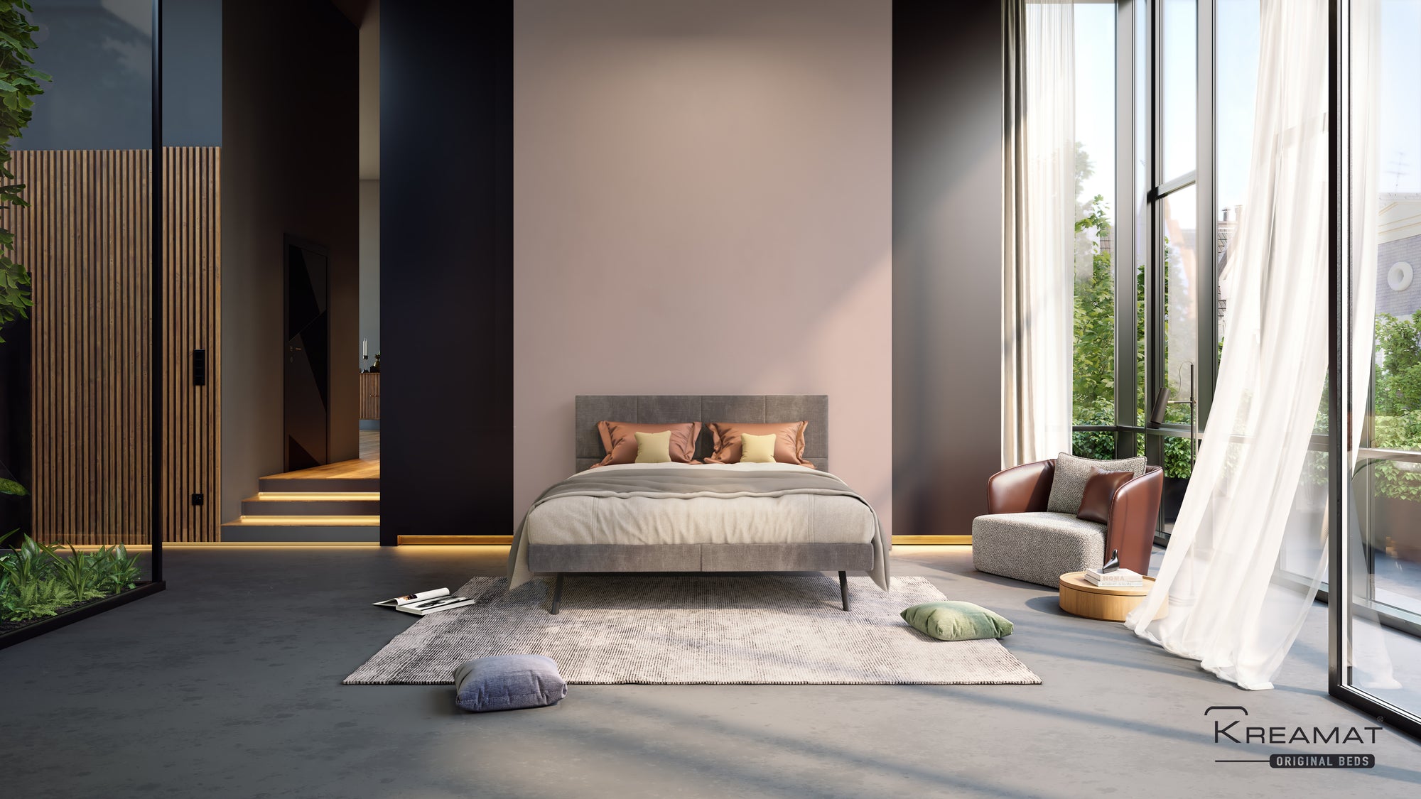 Square Small Headboard + Box Spring