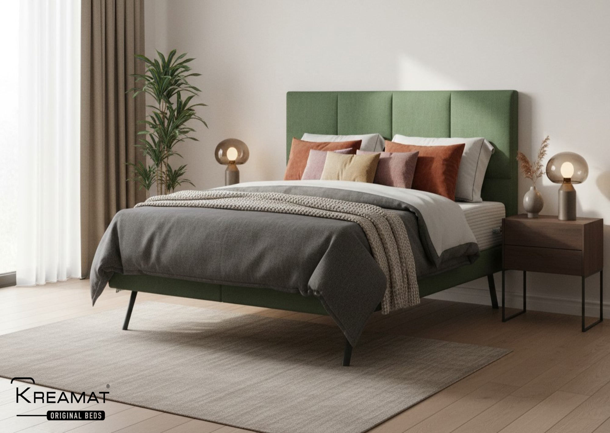 Square Small Headboard + Box Spring