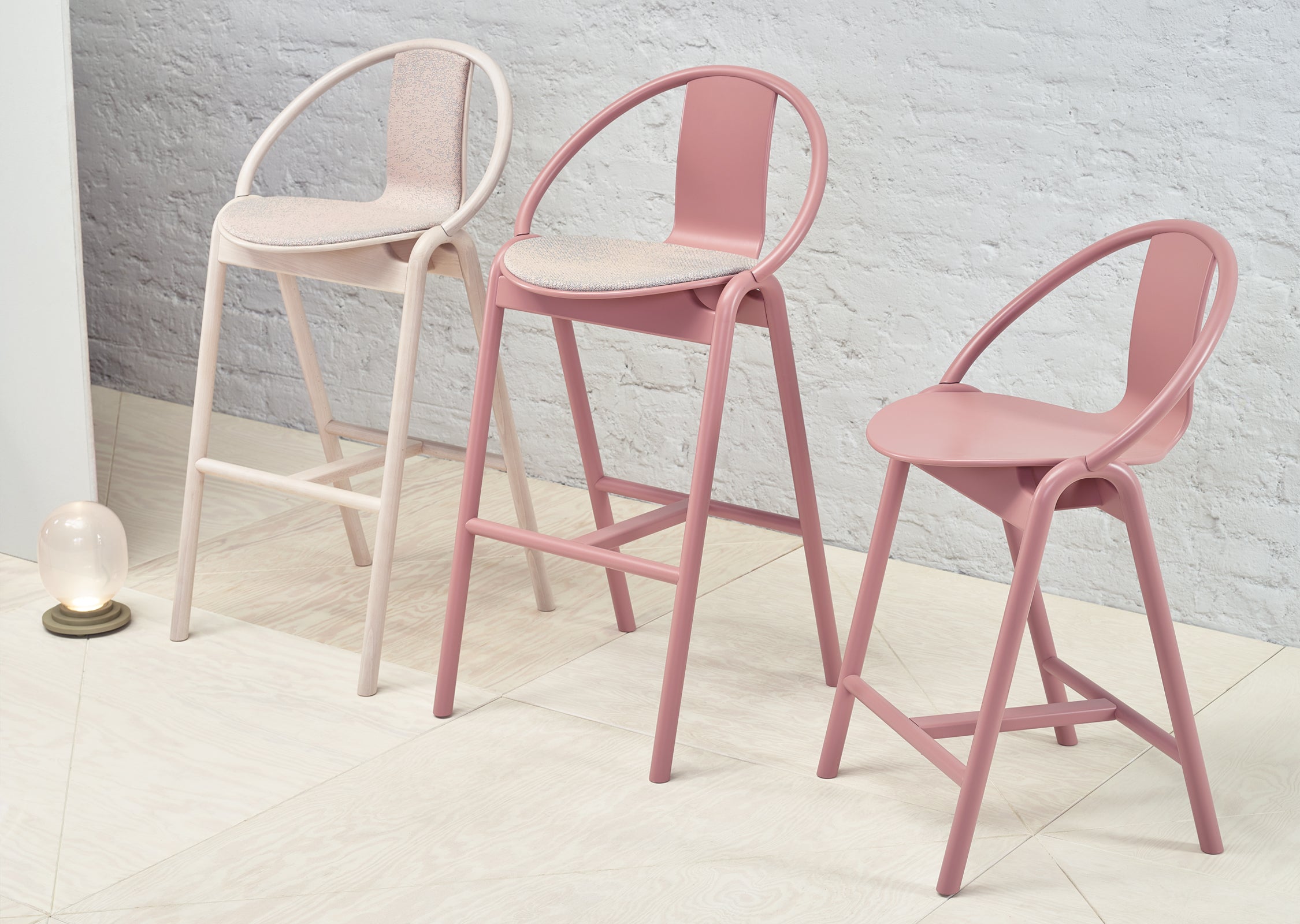 Again Bar and Counter Chair — Upholstered Seat and Back