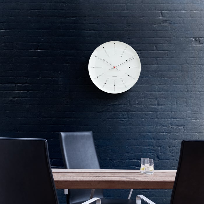 Arne Jacobsen Bankers Wall Clock — Extra Large White