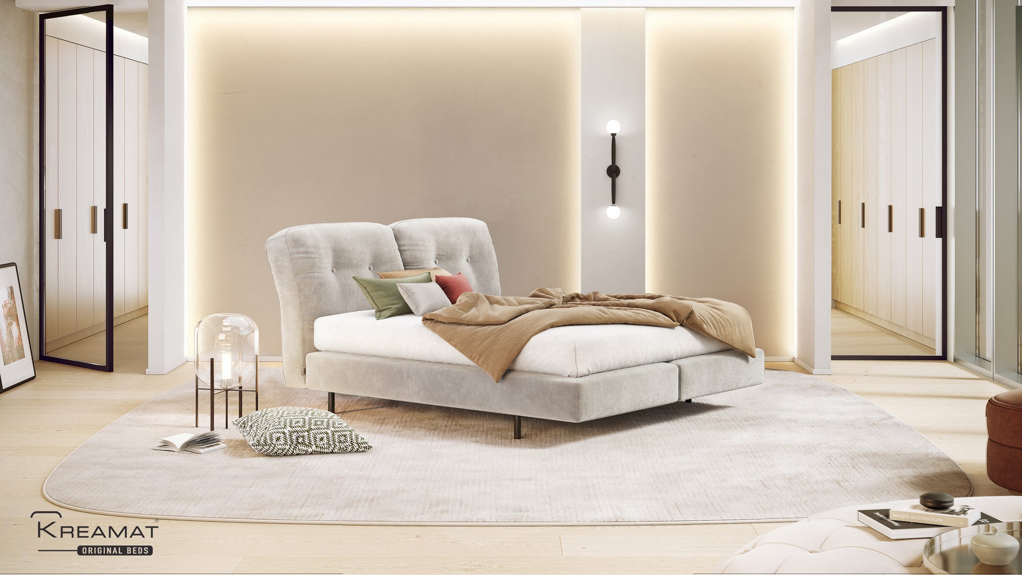 Thirty 5 Button Tufted Headboard + Box Spring