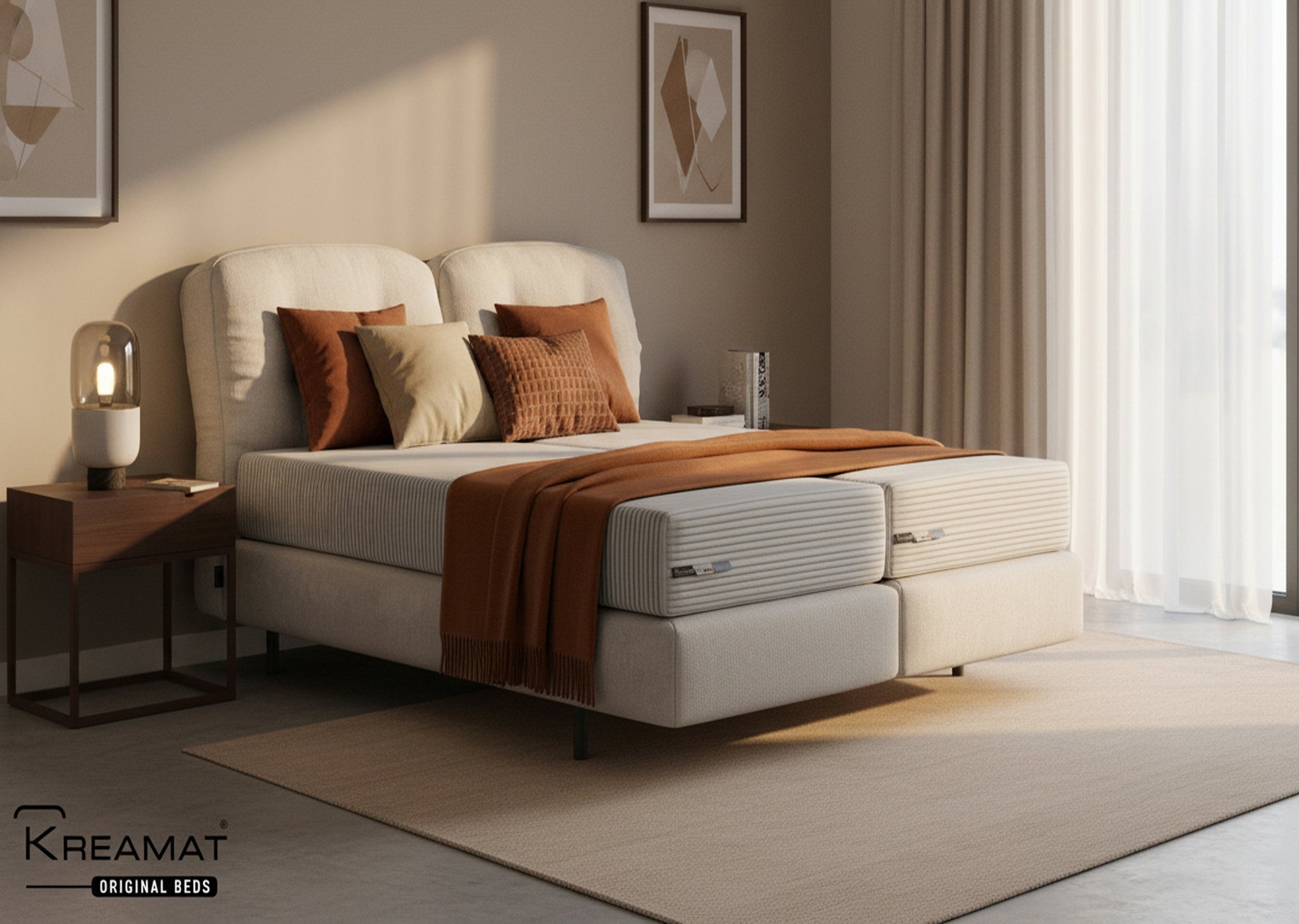 Thirty 5 Button Tufted Headboard + Box Spring