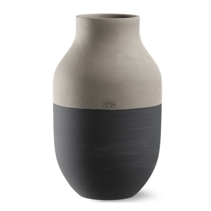 Kähler Omaggio Circulare Vase — Anthracite Grey 12.2"