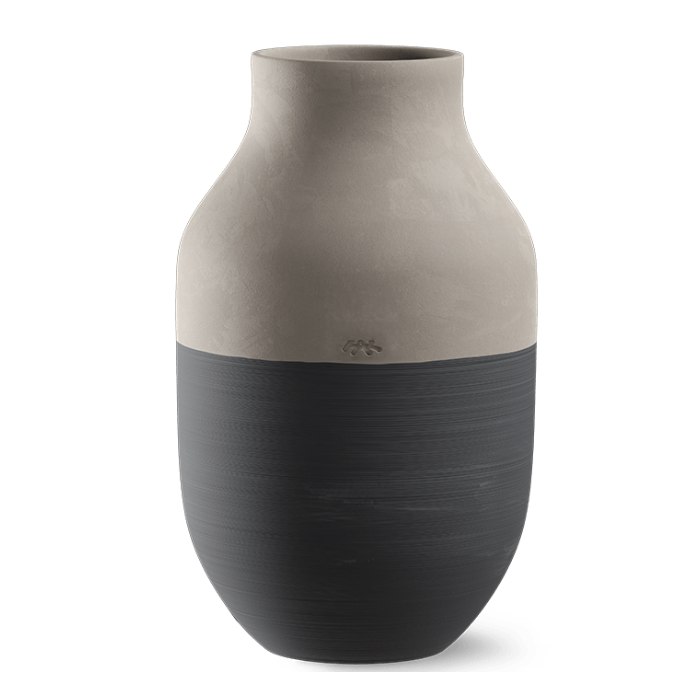 Kähler Omaggio Circulare Vase — Anthracite Grey 12.2"