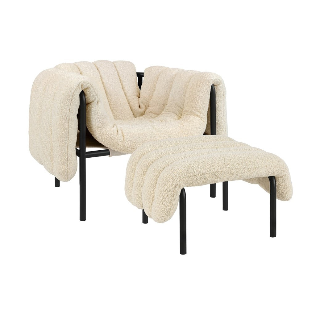 Puffy Lounge Chair and Ottoman