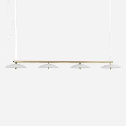 Signal Linear Pendant Light — White & Brass