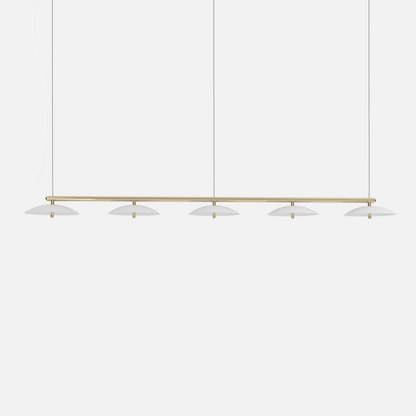 Signal Linear Pendant Light — White & Brass