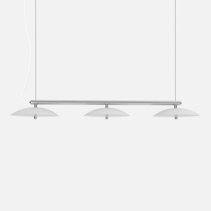 Signal Linear Pendant Light — White & Nickel
