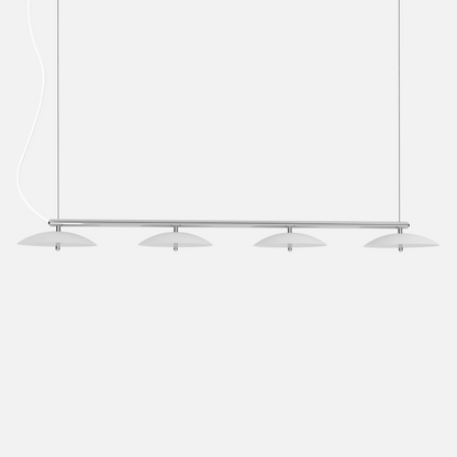 Signal Linear Pendant Light — White & Nickel