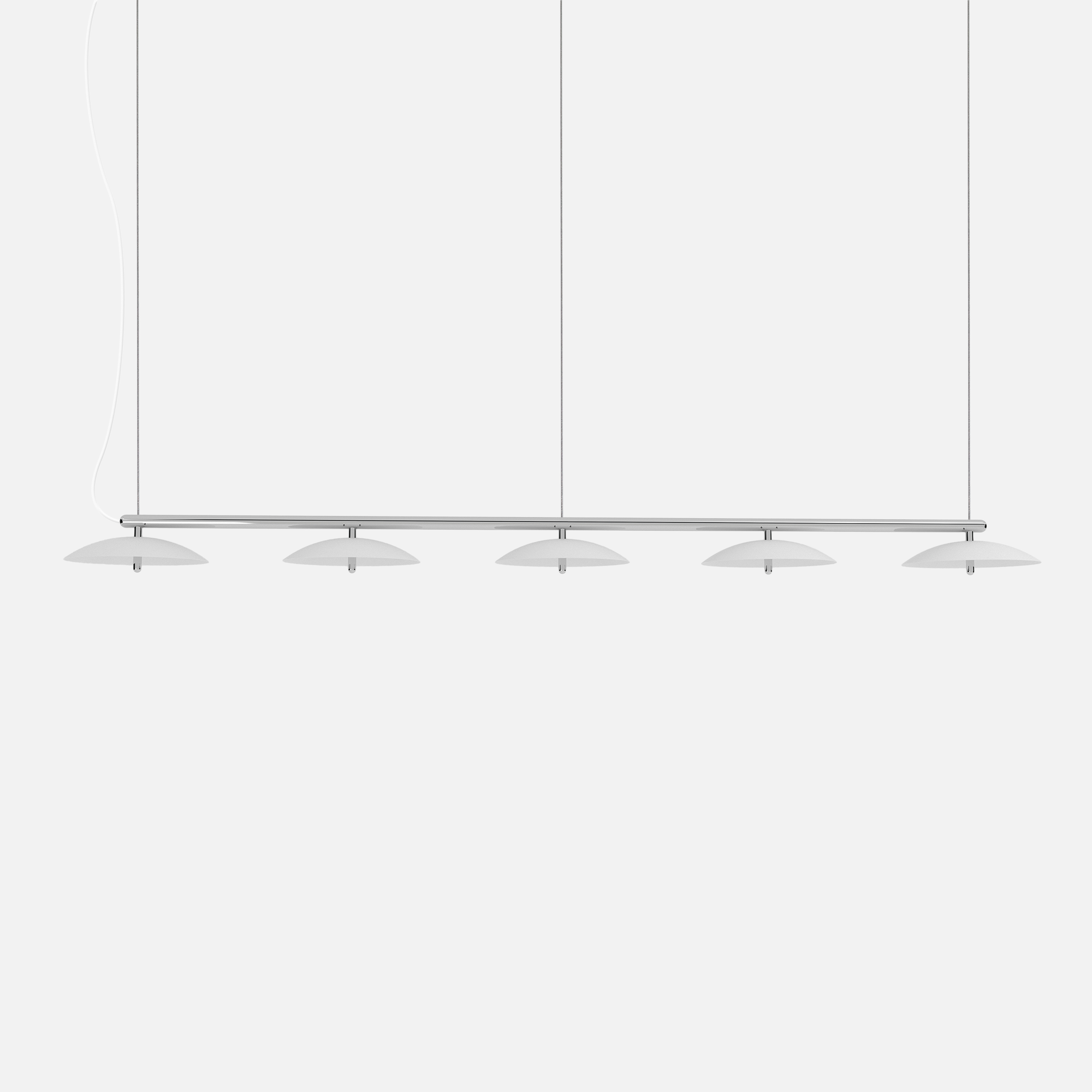 Signal Linear Pendant Light — White & Nickel