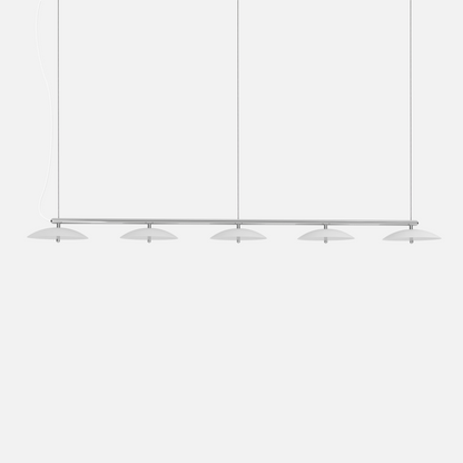 Signal Linear Pendant Light — White & Nickel