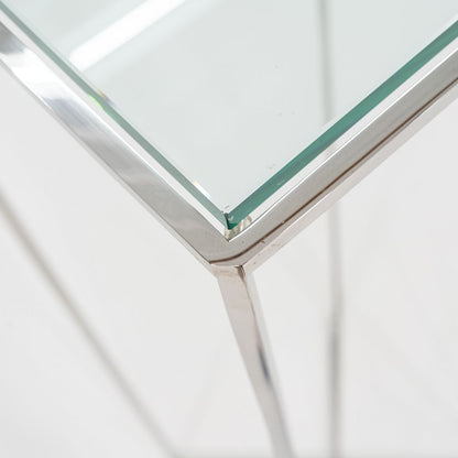 Glass and Steel Pedestal