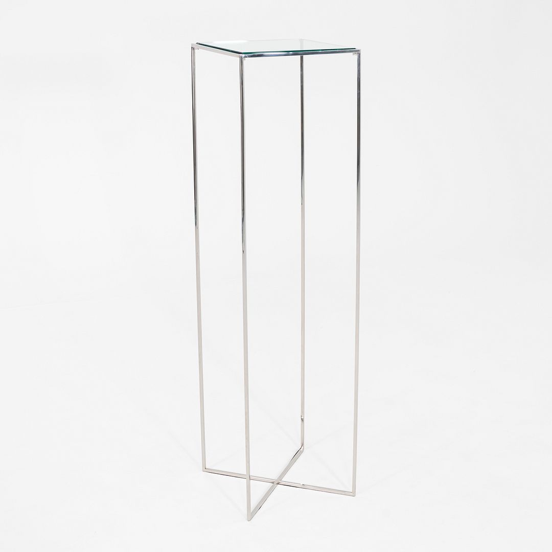 Glass and Steel Pedestal