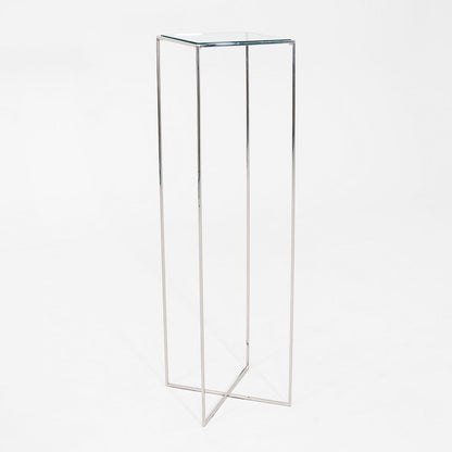 Glass and Steel Pedestal