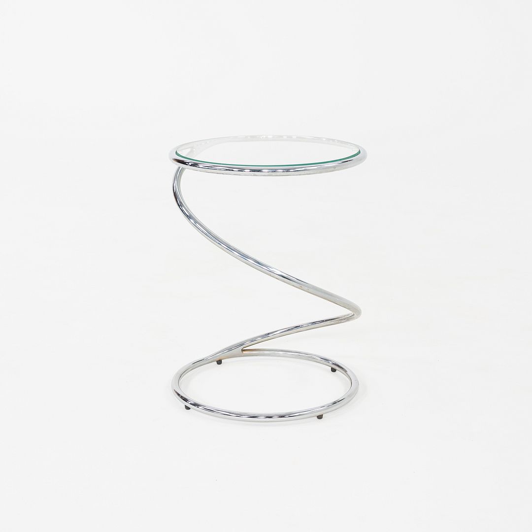 Round Chrome Side Tables