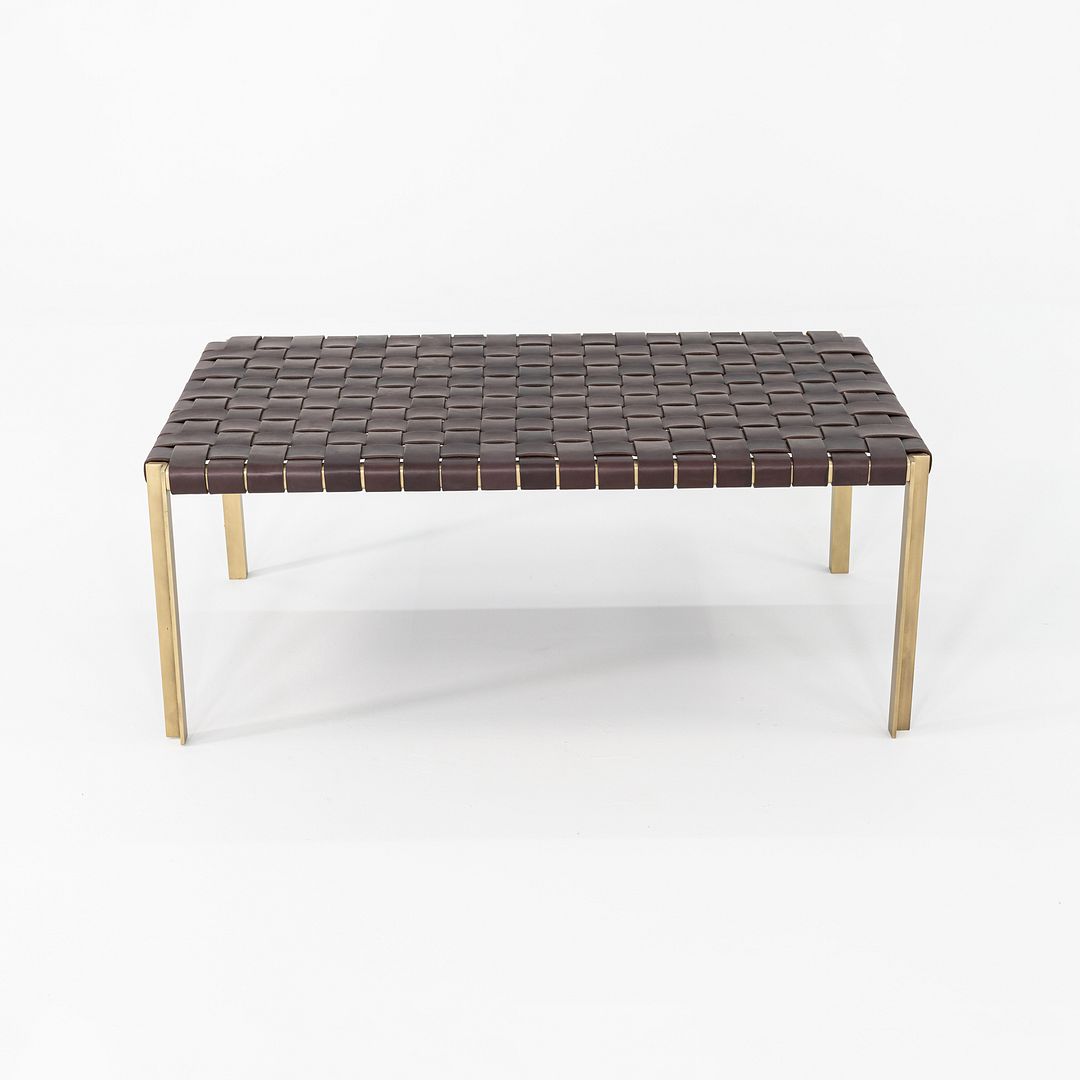 TG-18 Small Woven Leather Bench