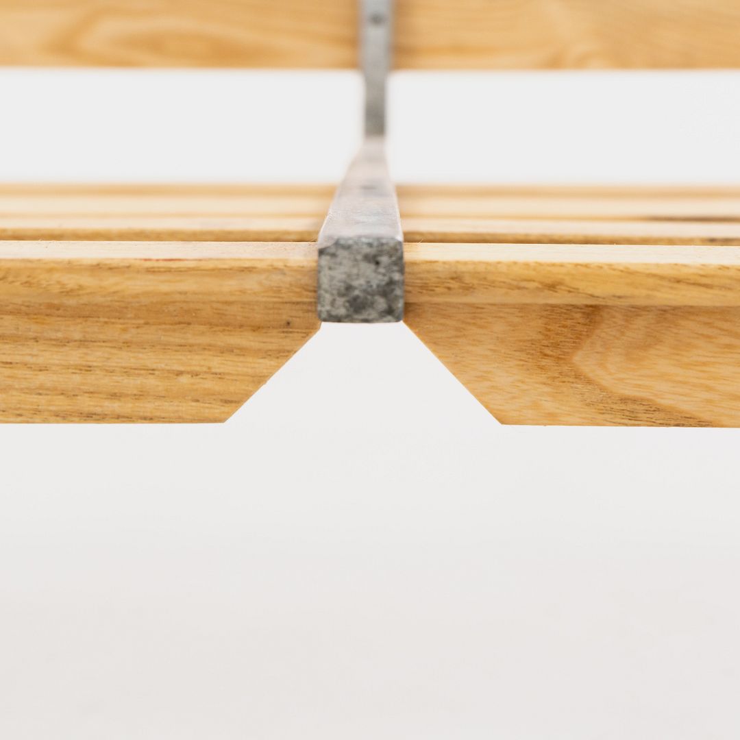 Oak and Aluminum Bench
