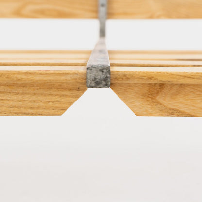 Oak and Aluminum Bench