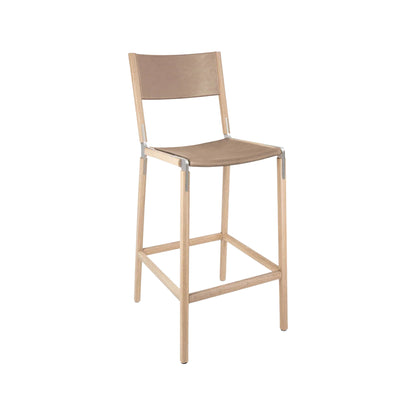 Backed Bar Stool — Stanyan — Leather Seat and Back