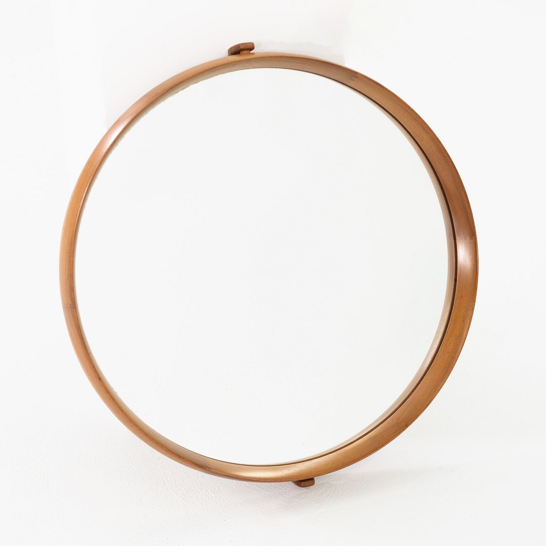 Round Teak Wall Mirror