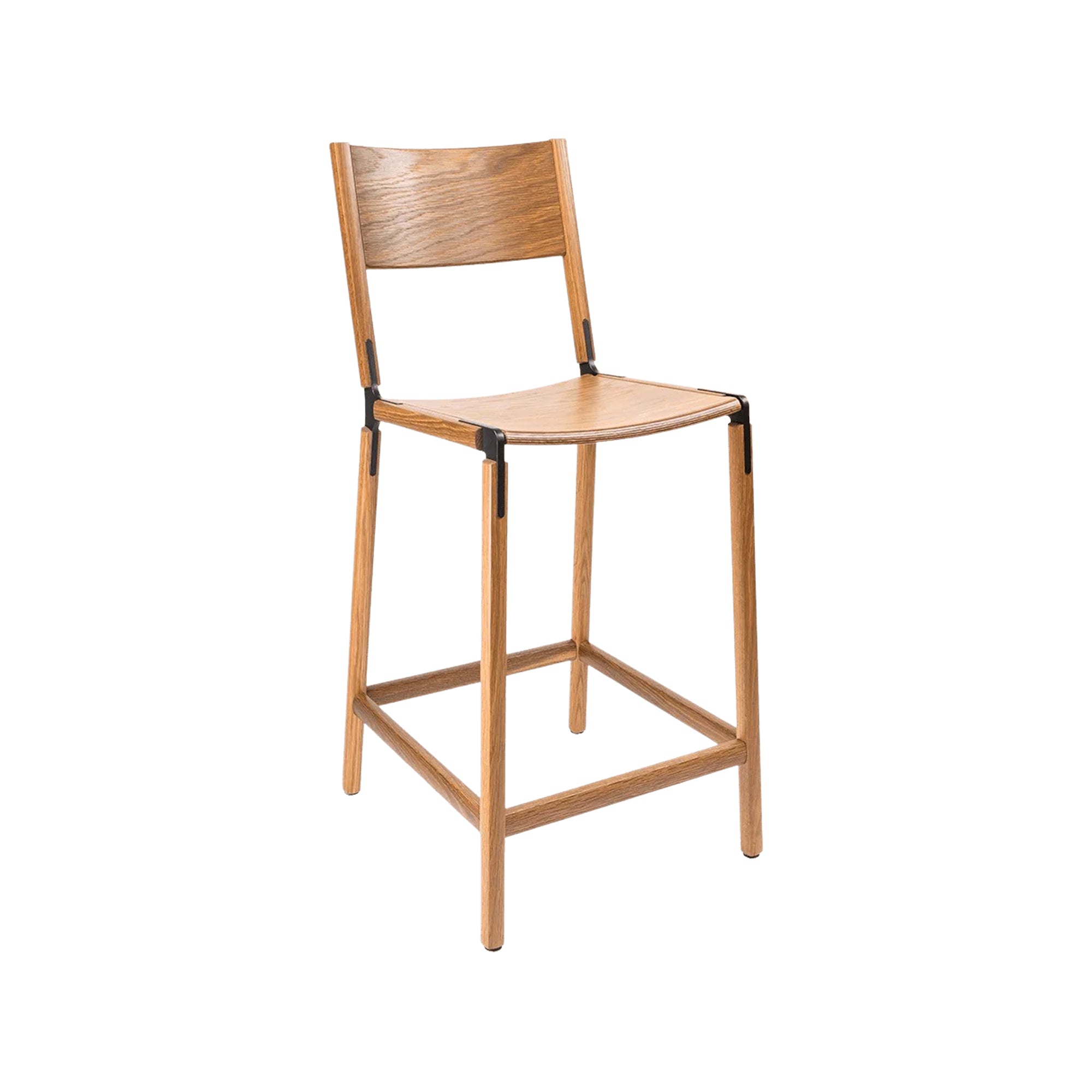 Backed Counter Stool — Linden — Wood