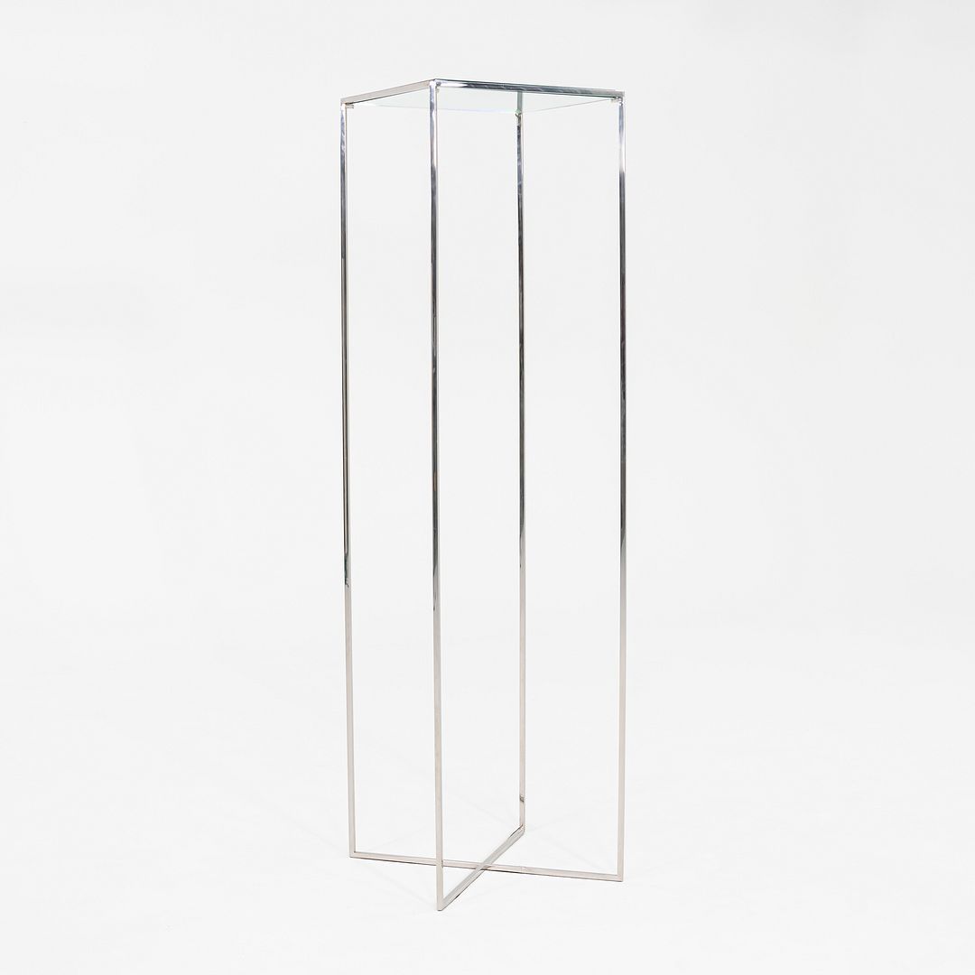 Glass and Steel Pedestal