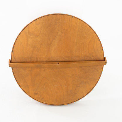 Round Teak Wall Mirror